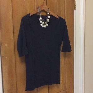 {jcrew} vintage cotton boat neck elbow tee